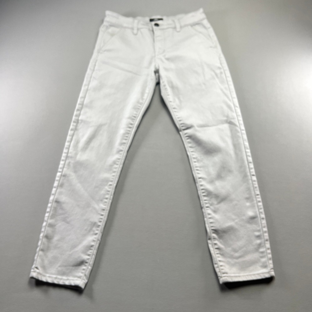 Benjamin Black Chino Pants Mens 30x30 Light Gray Cotton Stretch Slim Fit Zip Fly